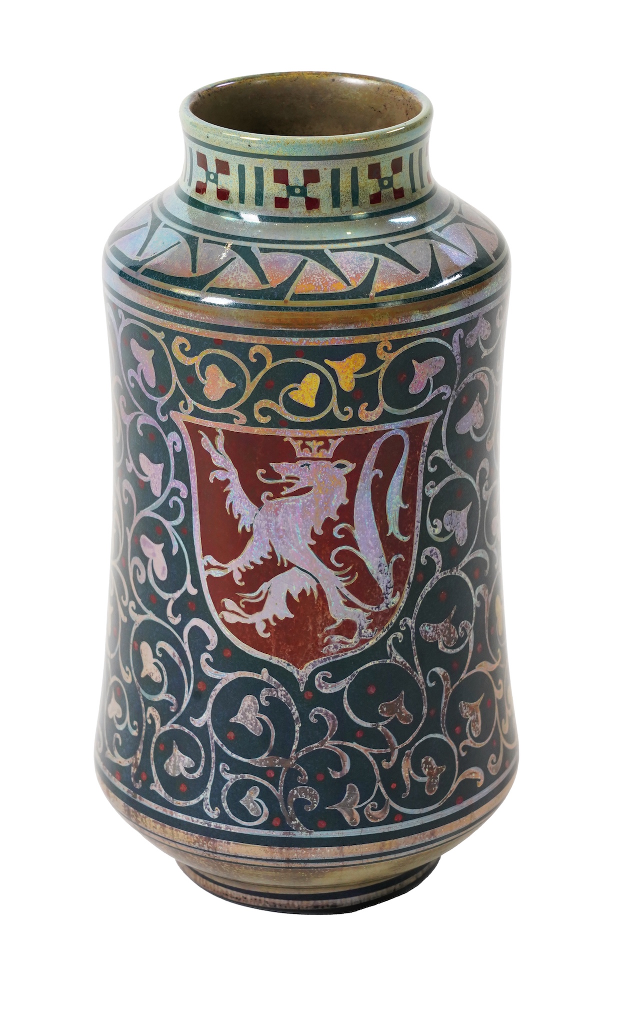 William S. Mycock (1872-1959) for Pilkington's Royal Lancastrian: A lustre Albarello